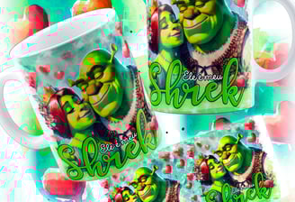 Ilustração caneca Shrek