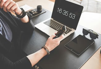 Working perspective with smartphone, pc and tablet