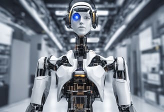 human robot toy near wall