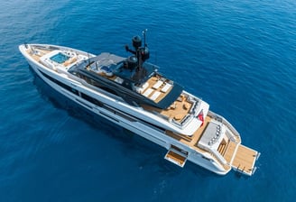 a luxury yacht in the French Riviera