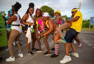 A group enjoying T-Shirt Mas