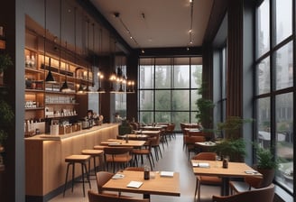 A cafe in the hotel that is expected to be open after the starting of the hotel