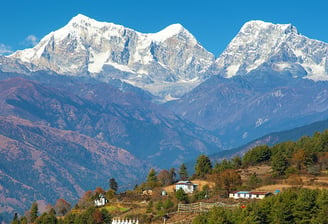 Numbur himal range from Salleri, lower Solukhumbu