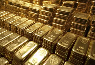 bunch of gold bullion bars
