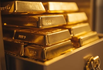 gold bars in a safe for retirement