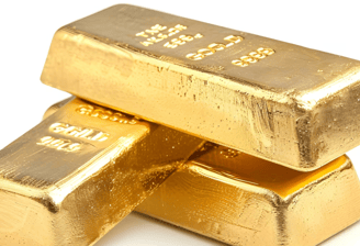 gold bullion bars in a stack