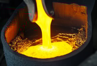 gold melted forming process