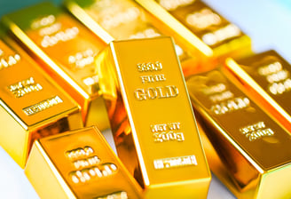 gold bars in pile
