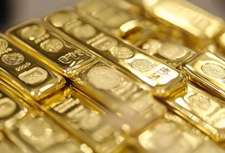 stacks of quality gold bullion bars