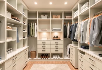 closet blanco y marron moderno
