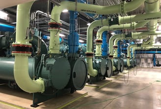 HVAC plant room within a building