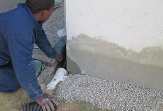 Specialized drainage pipe inspection before final aggregate laying for adequate drainage, Johannesburg, Honeydew