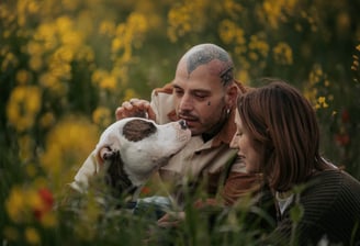 cane-uomo-e-donna-in-un-campo-di-colza