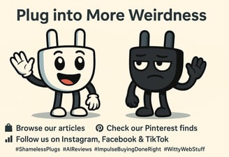 a couple of black and white characters with a text that says plug into the plug