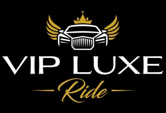 vip luxe ride logo with car image