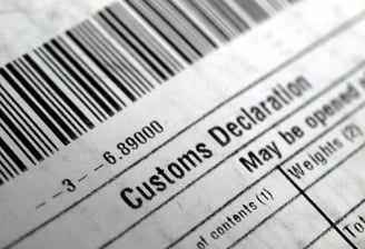 Customs form for import