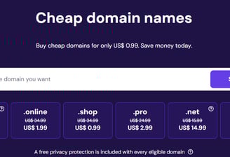 cheap domain names hostinger