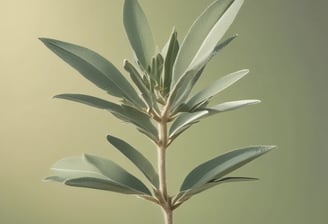 a plant with a leafy plant in the middle of it