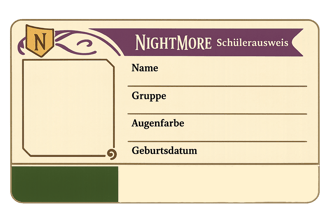 Schülerausweis Nightmore blanko