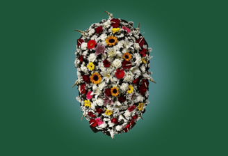Imagem de coroa de flores A luxo colorida do grupo maya do serviço funerário de são paulo