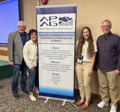 Picture of Allan Wesley, Terry Noble, Coreen Rayner, and Cassidy Sinclair at AAPG Conference