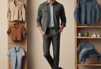 A black and white image of a high-end clothing store display featuring mannequins dressed in formal attire. The mannequins are positioned both in the storefront window and inside the shop, showcasing suits and elegant fashion items. A person is visible near the entrance, partially obscured by the window frame, adding an element of mystery.