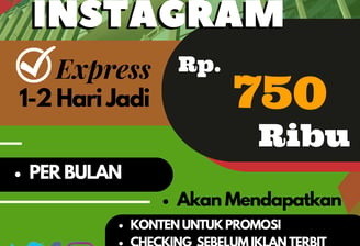 Iklanin Pro by Bob Jasa Pasang Iklan Instagram FB Murah Cepat di Kota Kabupaten 750 Ribu