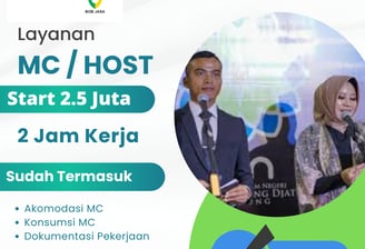 Agency Penyedia Jasa MC Pembawa Acara Host di Kota Kabupaten 2,5 Juta