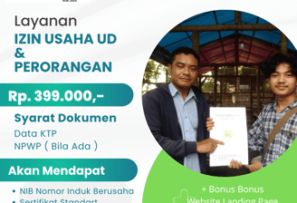 Jasa Pendirian Pengurusan Pembuatan UD Usaha Perorangan Toko Murah Terdekat Biaya 399 RIBU