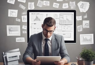 A web page from Razorpay displaying marketing content about financial services. The page includes a 3D illustration of a cube surrounded by floating labels with financial terms like 'Virtual Account' and 'Vendor Payouts'. The text encourages business growth through automated financial solutions. Navigation links for various services are visible at the top.