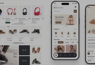 multiple e-commerce store visual  