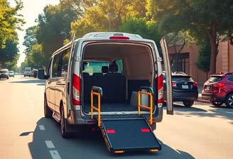 Furgoneta con elevador para silla de ruedas