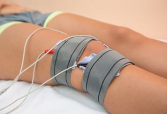 tratamento joelho eletro estimulado