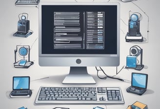 The image captures the interior of a computer case, highlighted by faint lighting. Visible components include cooling fans, multiple memory sticks, and various cables neatly organized. The lighting emphasizes the sleek and organized build of the computer hardware.