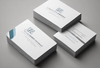 A hand holds a black business card with white text reading 'FORTY TWO Strategy Innovation Design' against a blurred urban skyline backdrop. The sky is clear and blue, suggesting a bright day.