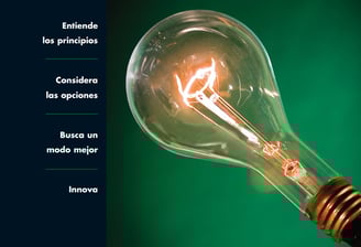 Creatividad viendo una necesidad, tarea o idea desde una perspectiva nueva