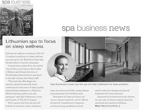 SPA BUSINESS NEWS