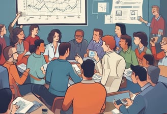 A collection of business and strategy books is displayed on a wooden surface. The books have titles related to customer growth and gamification. A warm light glows in the background, giving the scene a cozy, intellectual ambiance.