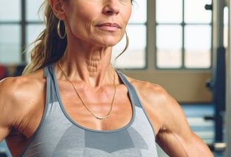 a woman with a large amount of muscle