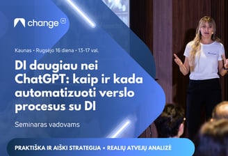 ChangeAI_DI daugiau nei ChatGPT_kaip ir kada automatizuoti verslo procesus su DI_Kaunas Rugsėjis