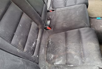a car seat with a seatbelt and a seat belt