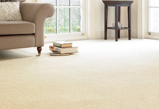 Plush beige carpet flooring installed in a cozy bedroom in Goodyear