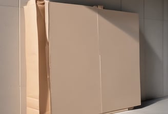 exterior shutter wrapped in paper for shipping