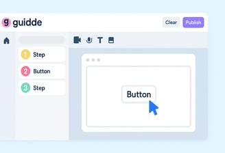 Guidde user interface and dashboard layout