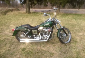 Harley Davidson Dyna with Custom Paint by owner ProPolish Motorcycle Ceramic Coating Near Me