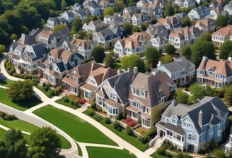 Family Rural Neighborhood Houses created by A.I.