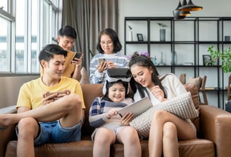 TechAid family enjoying fast reliable internet