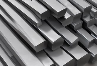 a bunch of metal bars with a white background