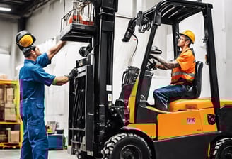 an orange and black car parked in a parking lot