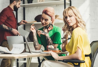 creative artists in business meeting